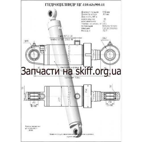 Гидроцилиндр ГЦ 110.63.900.1300.50